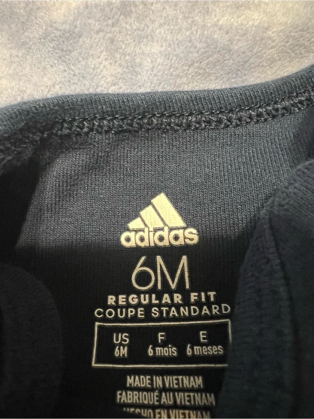 Baby boys 6 months bundle of 2 one piece bodysuits adidas & gerber onesies